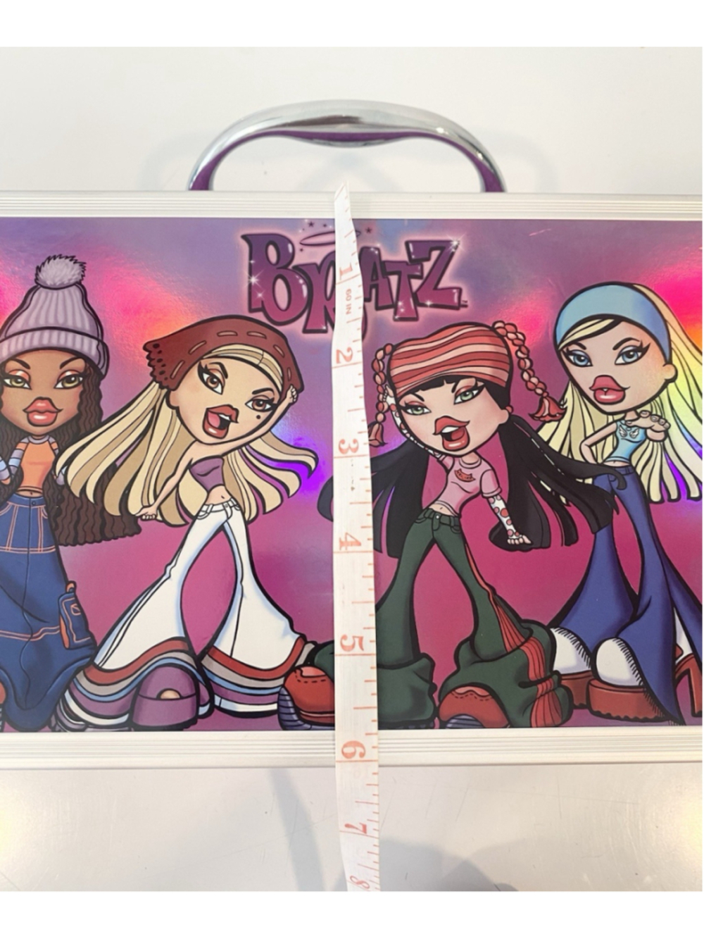 Bratz Townley Girl Makeup Train Case Purple Glitter Vanity Storage Case Only - Picture 8 of 9